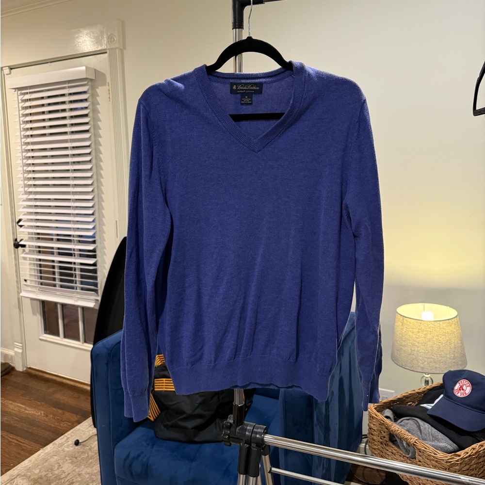 Brooks Brothers cotton v-neck sweater